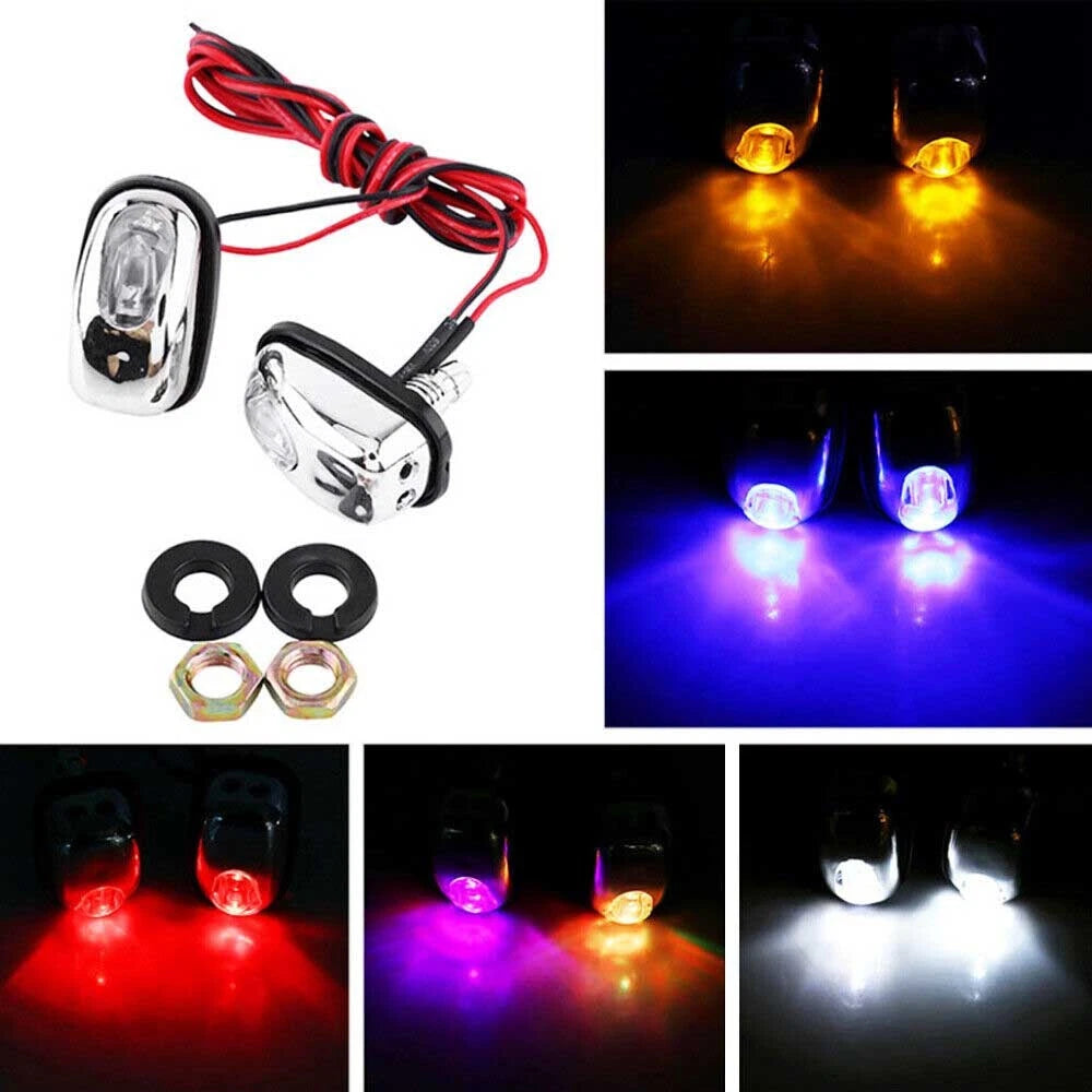 4X LED Windshield Wiper Washer Nozzle for Universal Fit (2010–2023)