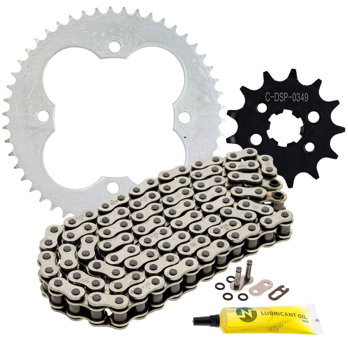 2X Sprocket Chain Set for Honda TRX90 X 13/50 Tooth 428 O-Ring MK1013207, 40530-441-971, 40540-HP2-672