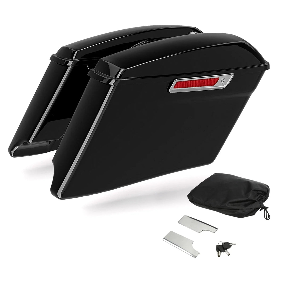 Extended Stretched Hard Saddlebag Speaker Lids for Harley Touring (2014–2024)