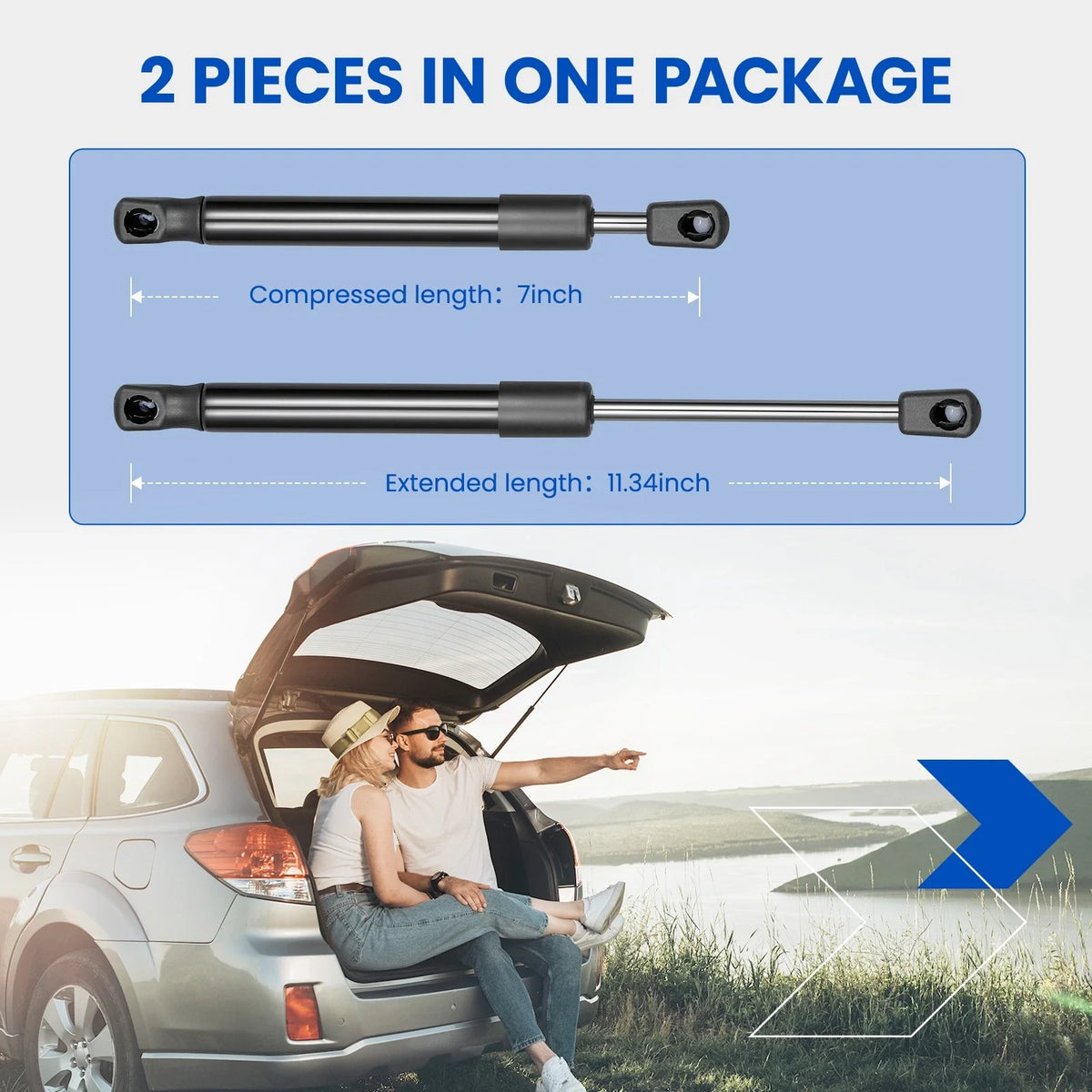 2Pcs Rear Trunk Lift Supports for Dodge Challenger (2008–2021) Coupe