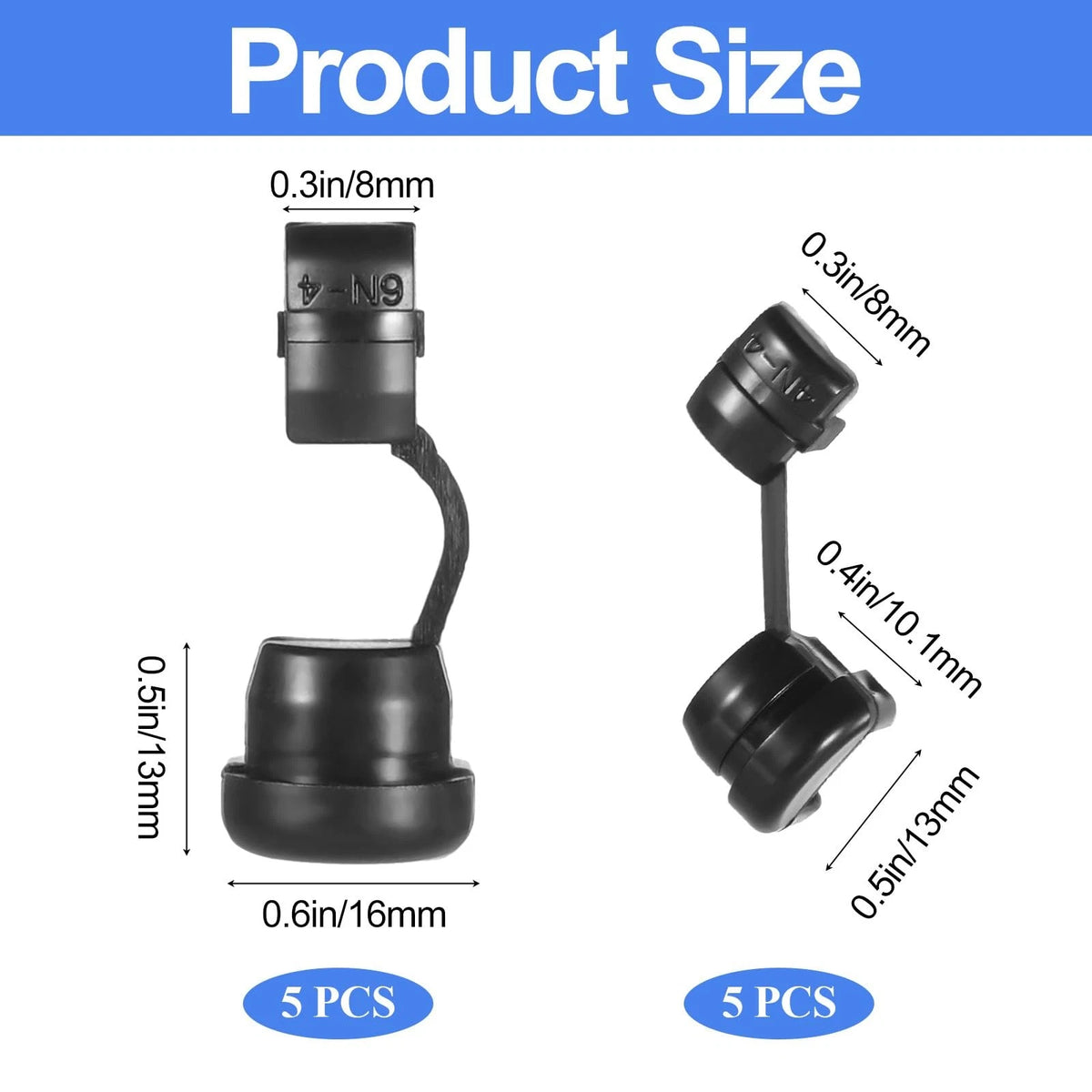 10pcs Round Strain Relief Cord Connector for Various Applications