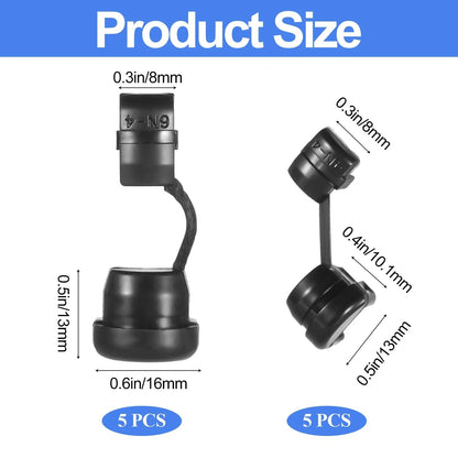 10pcs Round Strain Relief Cord Connector for Various Applications