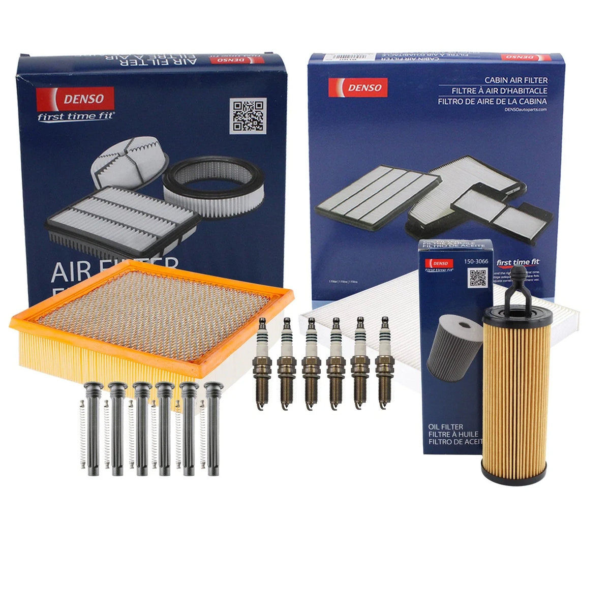 Denso Tune Up Kit 6 Spark Plugs & Boots for Durango Grand Cherokee (2011–2021)