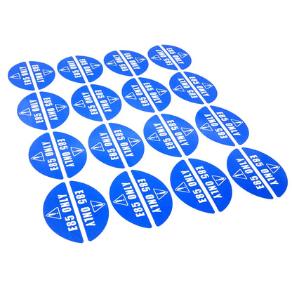 E85 Fuel Cap Stickers Set of 16 for Ford Chevy Trucks