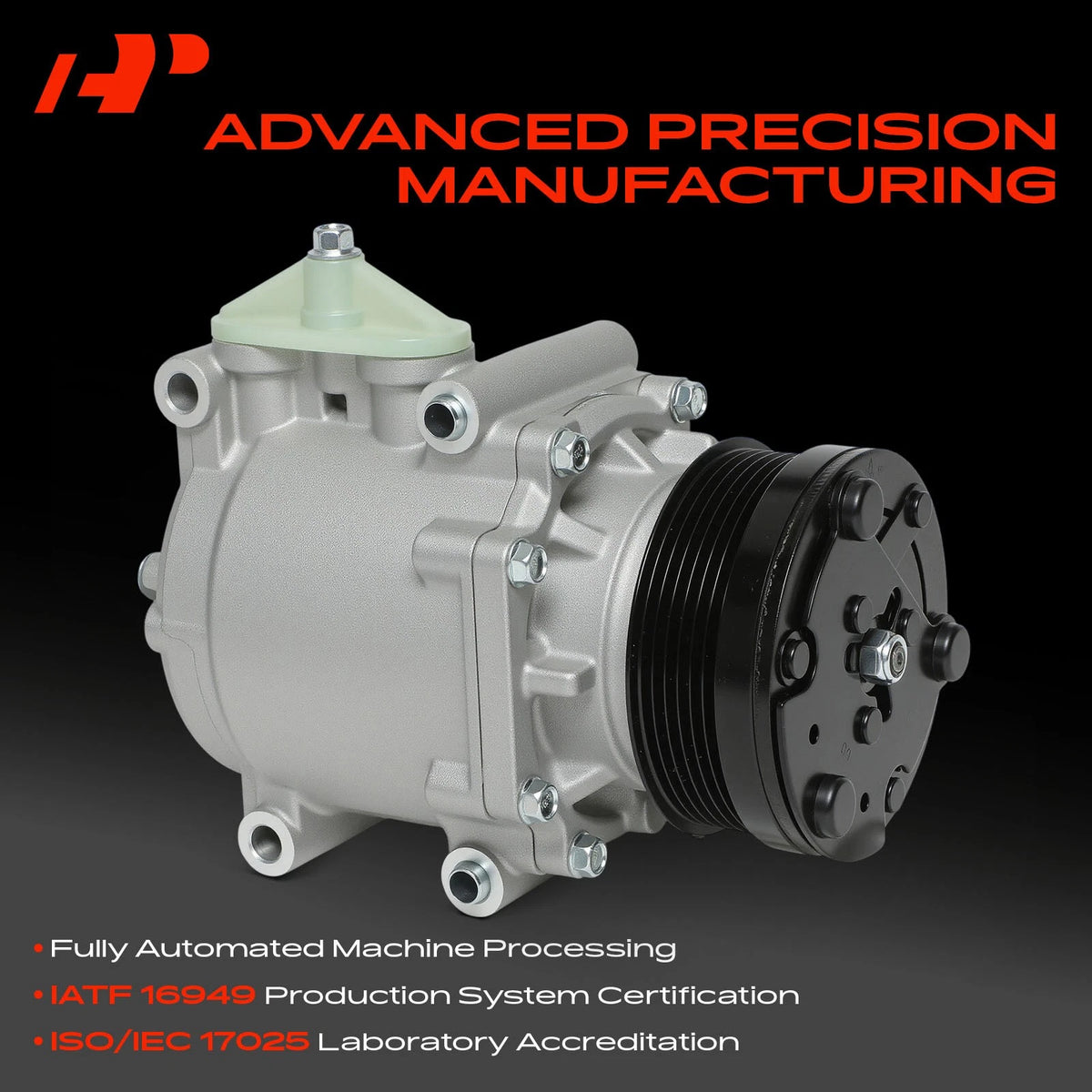 A/C Compressor w/ Clutch for Ford Five Hundred Freestyle (2005–2007) 5F9Z19703A, 5F9Z19V703A, 5F9Z19V703DA, 98569
