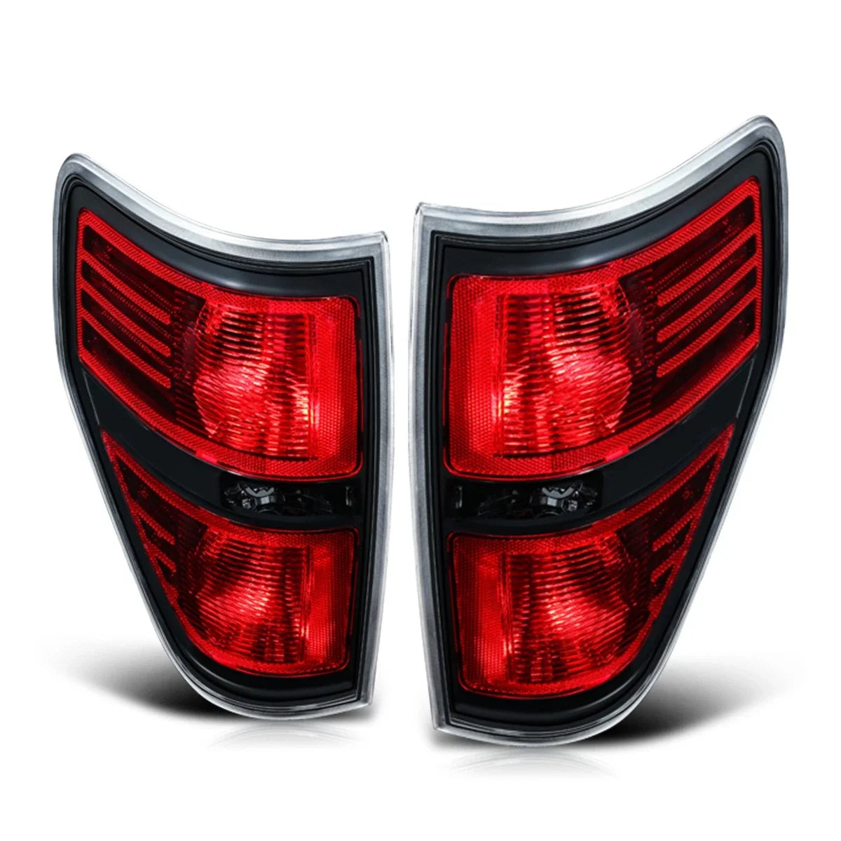 Pair Red Lens Tail Brake Light Stop Lamp for Ford F-150 (2009–2014)