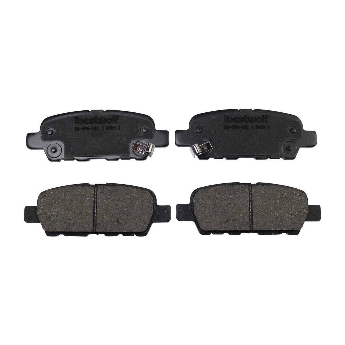 Set of 4 Rear Ceramic Brake Pads for Infiniti EX35 (2010–2012) D905 P-905 905