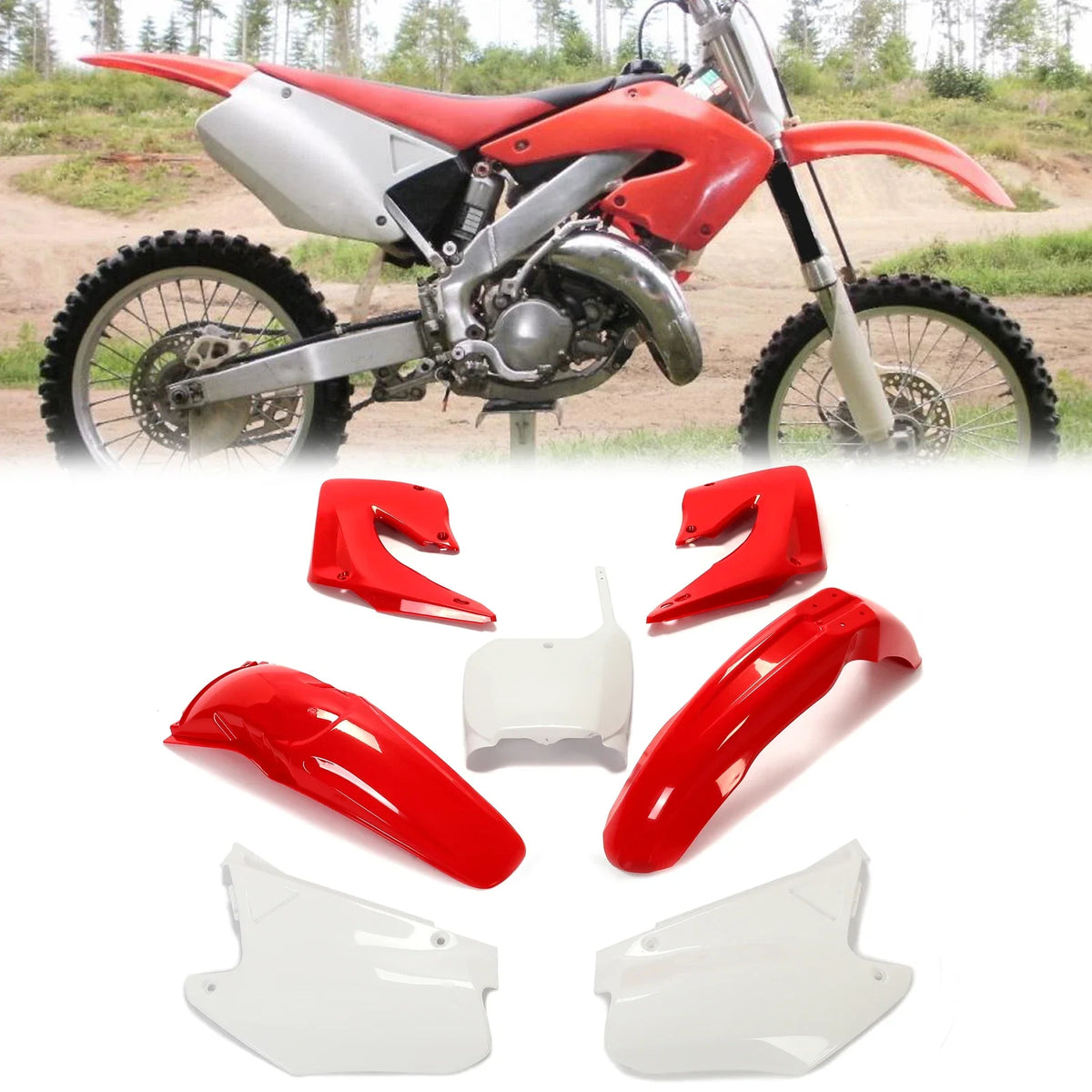 7Pcs Body Fairing Kit for Honda CR125R CR250R (2000–2001)