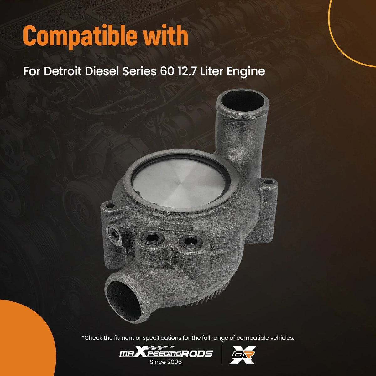 Heavy Duty Gear Driven Water Pump for Detroit Diesel Series 60 (1992–2007)
