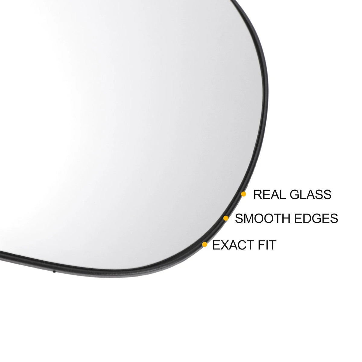 Left Side Heated Convex Mirror Glass for Nissan Micra (2002–2009)