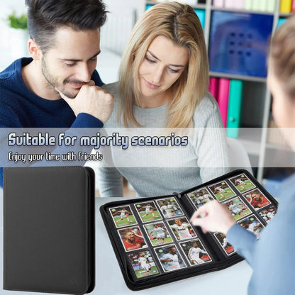 9 Pocket Card Binder for Collectibles - Double Sided, Black