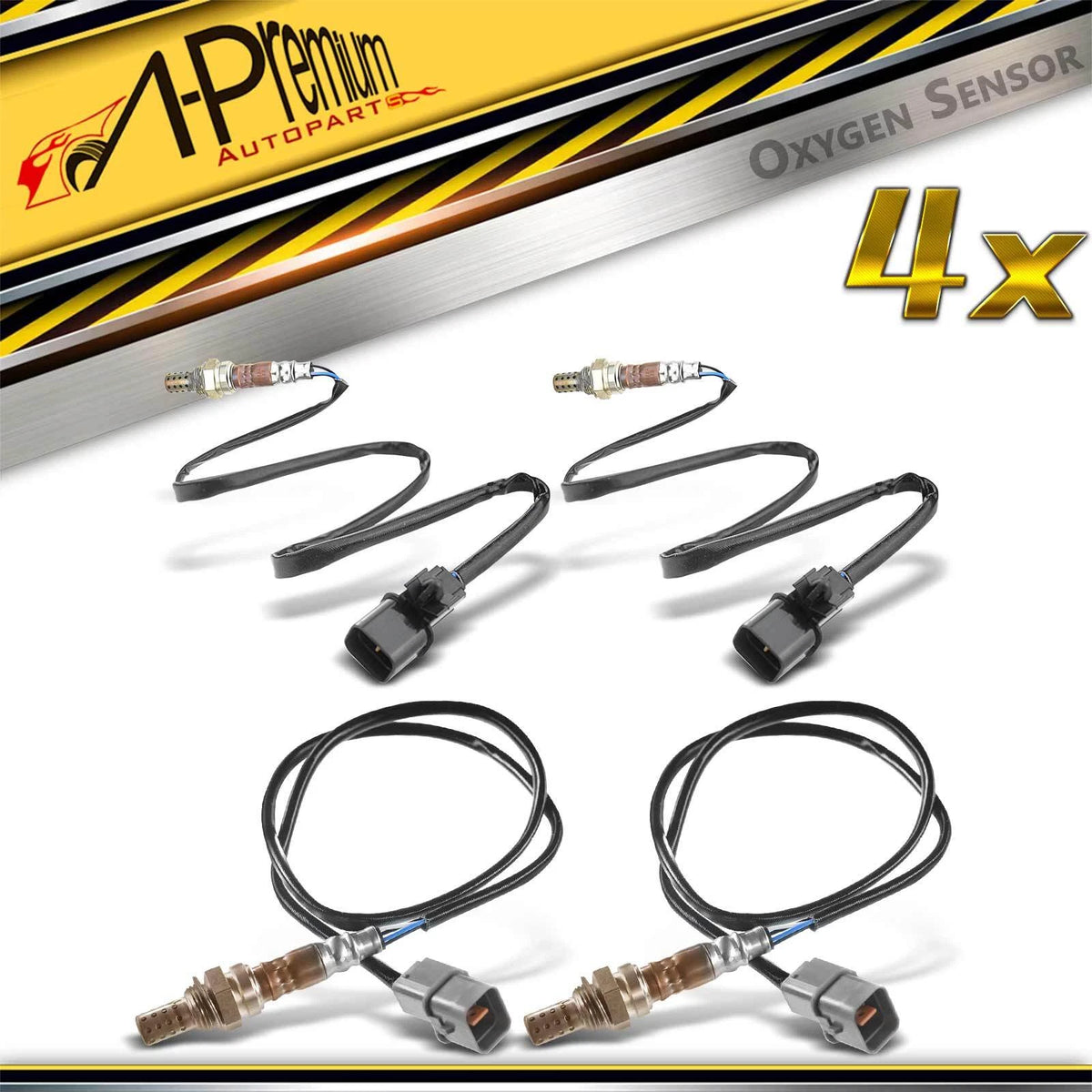 Set of 4 O2 Oxygen Sensors for Mitsubishi Montero (1997) MD312084, MD343987, MD305149, MR985165