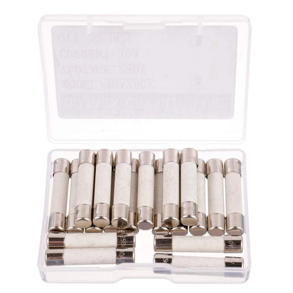 Set of 6 Slow-Blow Ceramic Fuses 30A 250V 6x30mm