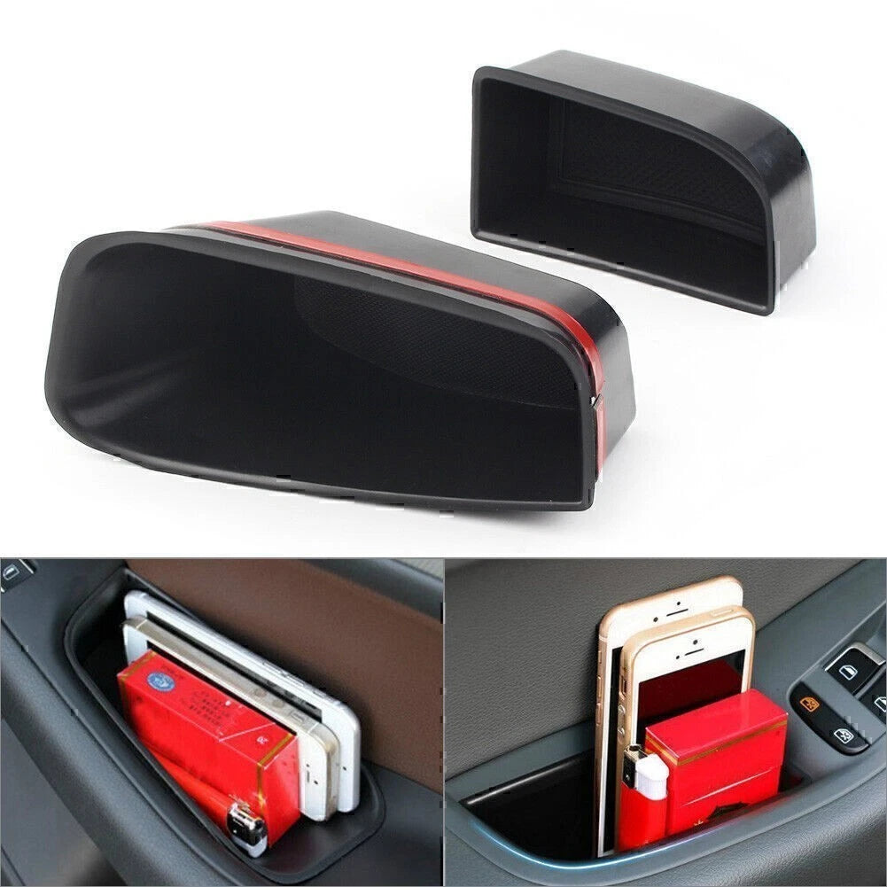 2X Front Door Handle Armrest Storage Box Tray for Audi Q5 (2009–2016)