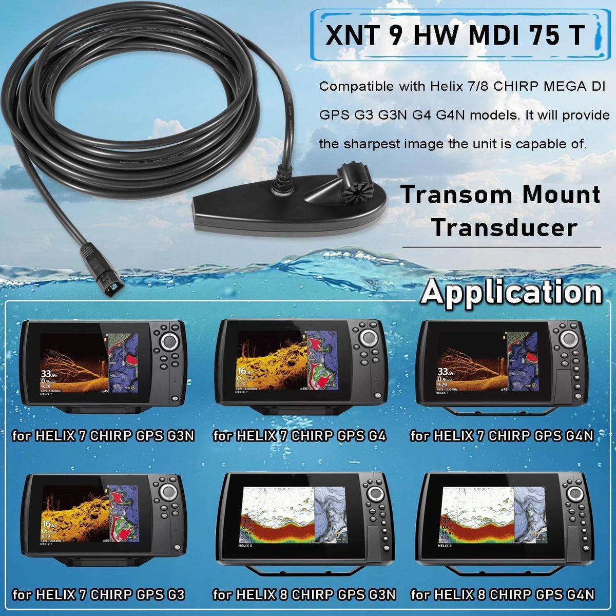 Set of 2 710295-1 XNT 9 HW MDI 75 for Helix 7/8 CHIRP MEGA DI (G3 G3N G4 G4N)