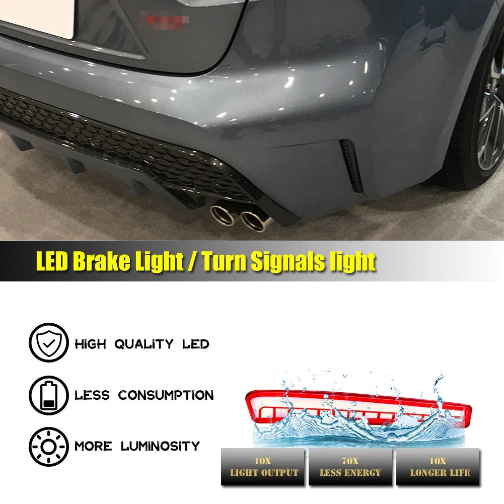 2X Smoked LED Bumper Tail Brake Lights for Toyota Corolla (2020–2021)