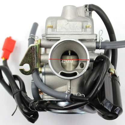 24mm Carburettor Electric Choke for GY6 125cc 150cc (ATV, Buggy, Quad)