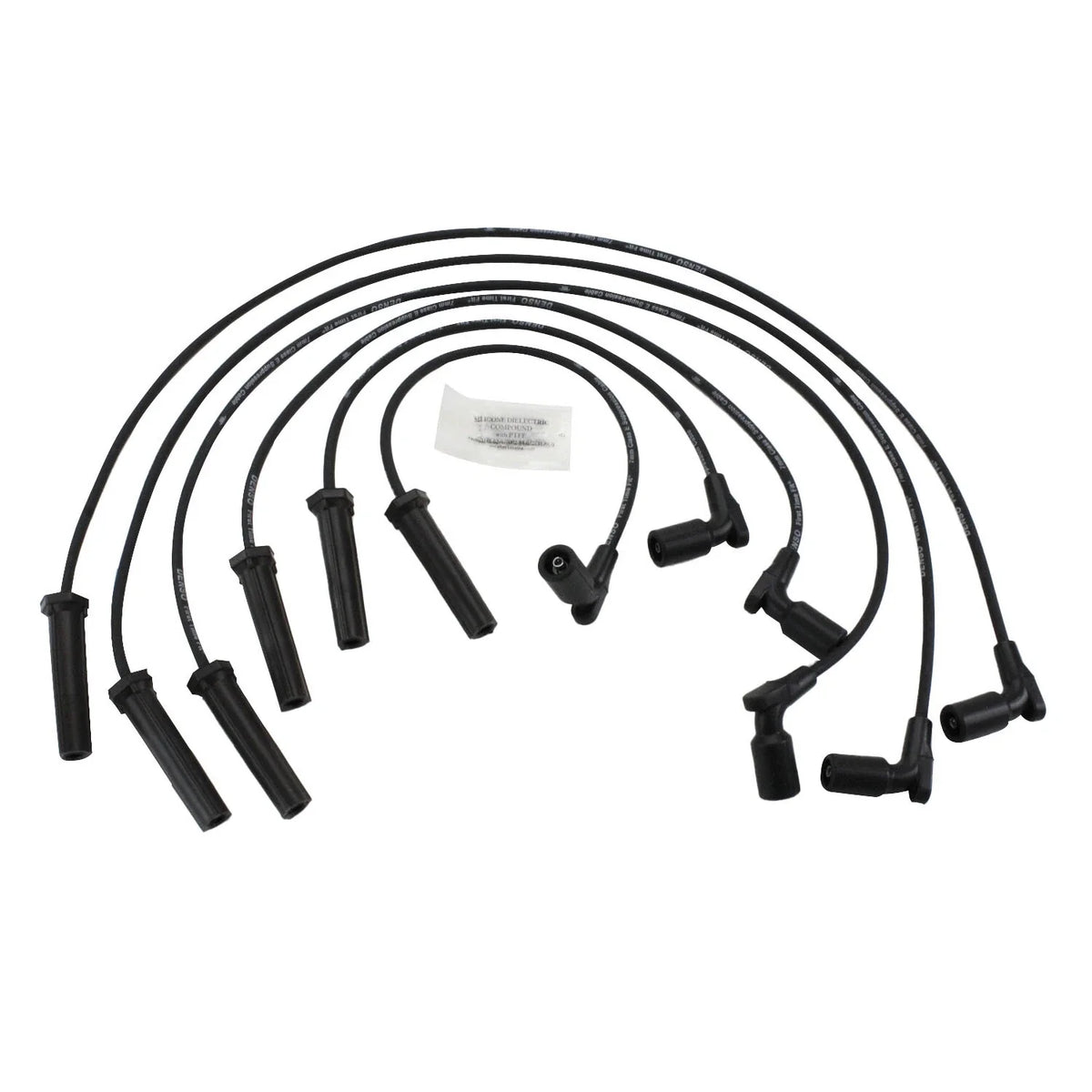 Set of 4 Spark Plugs & Ignition Wires for Buick Rendezvous, Chevy Malibu (DENSO 671-6070)