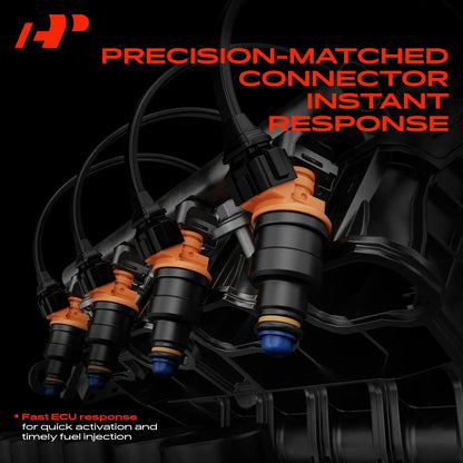 Set of 4 Fuel Injectors for Jeep Cherokee (2014–2016) Renegade (2015–2017)