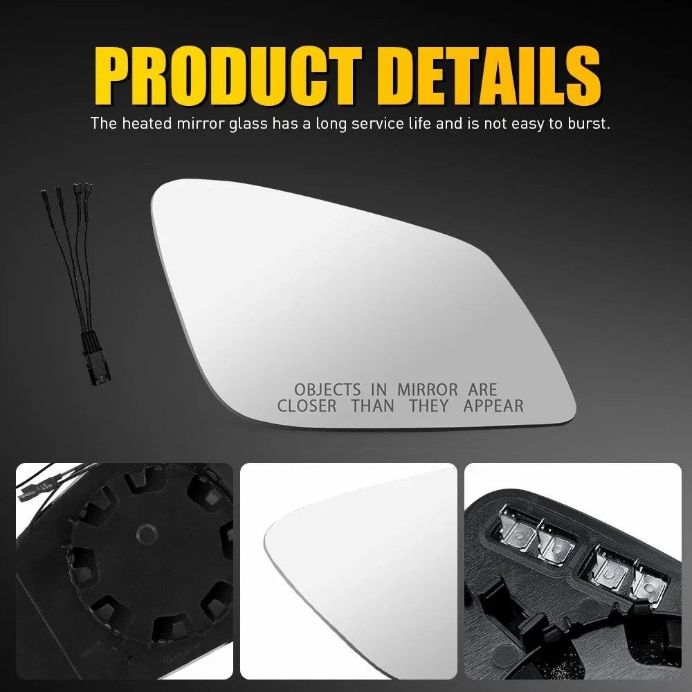 Heated Mirror Glass w/4pin Plug for BMW 528i 535d 550i 640i (2010–2016)