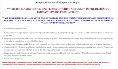 Graphics Kit Sticker Decal for Yamaha Raptor 700R (2013–2022)