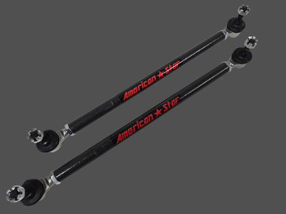 Set of 2 Tie Rods for Suzuki LT500R (1987–1990) 4130 Chromoly +0 Inches