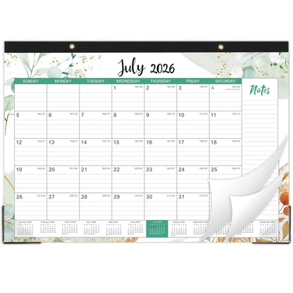 Desk Calendar for 2026-2027 (14.8" x 11.6", White)