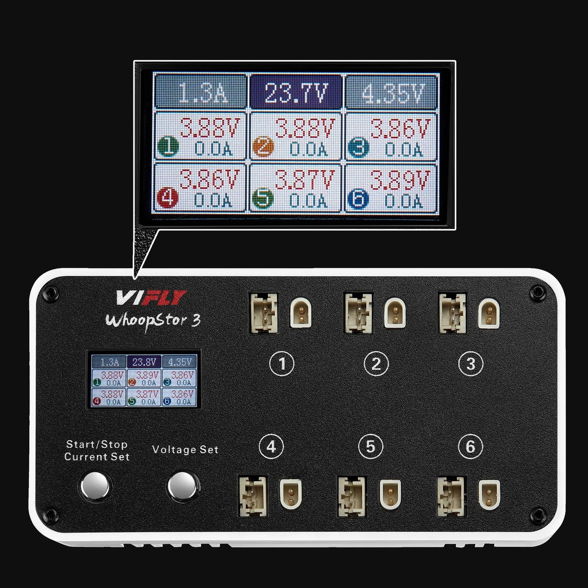 6 Ports LiPo Battery Storage Charger for WhoopStor V3
