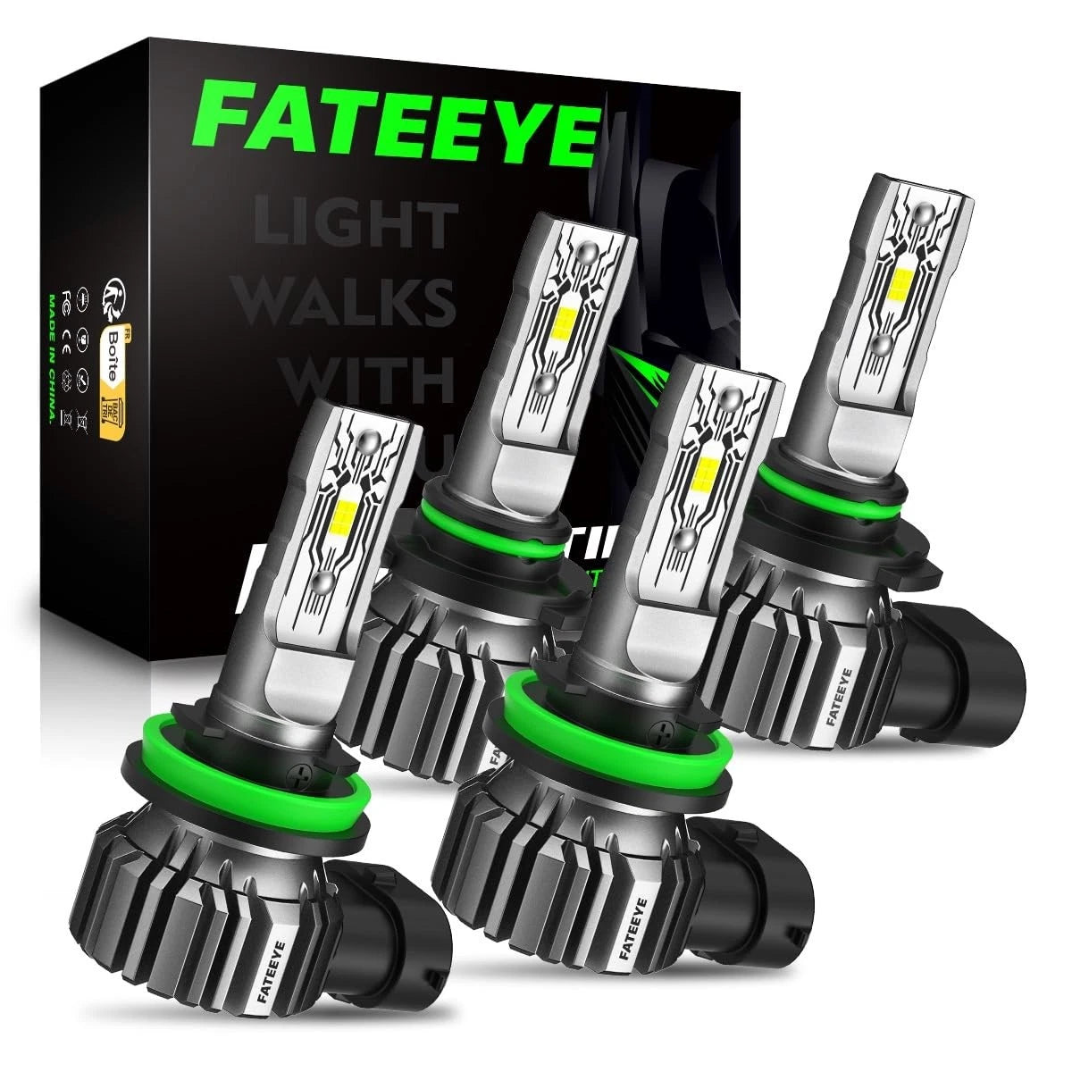 2X 9005 H11 LED Light Bulbs for High Low Beam Fog Kit (Plug & Play)