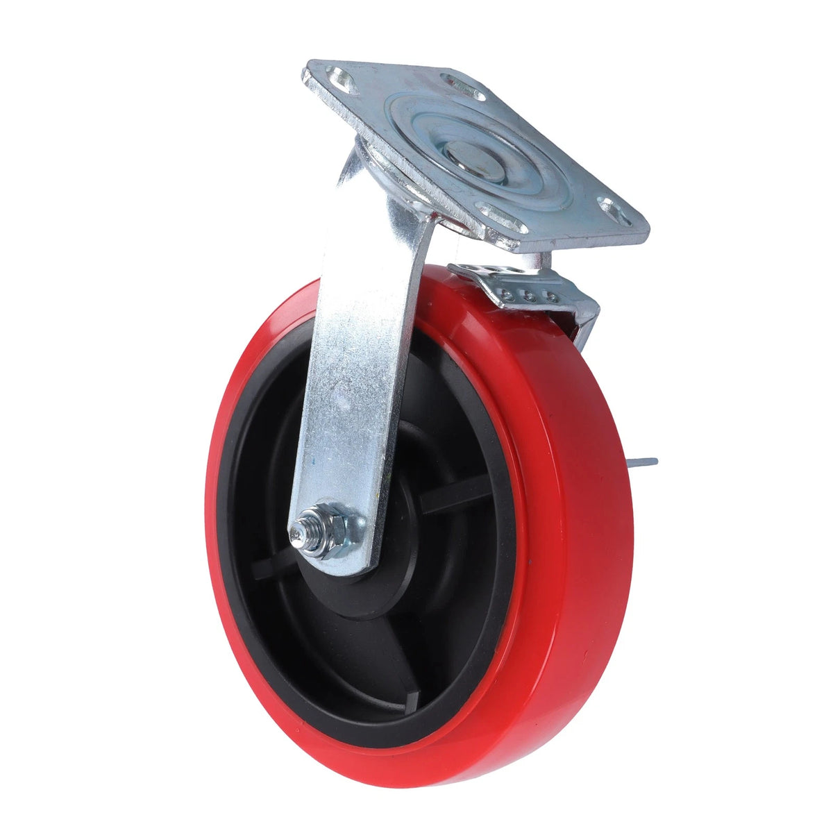 8" Heavy Duty Industrial Casters with Side Brake (1500lbs Capacity)