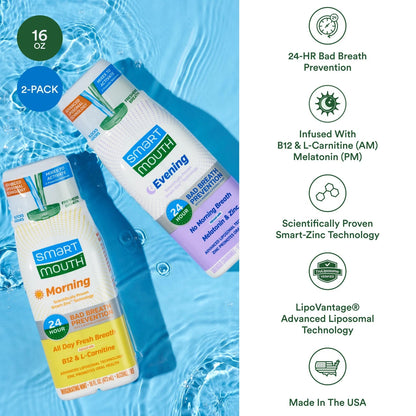 Pack of 2 SmartMouth Advanced Liposomal Mouthwash 16 Fl Oz