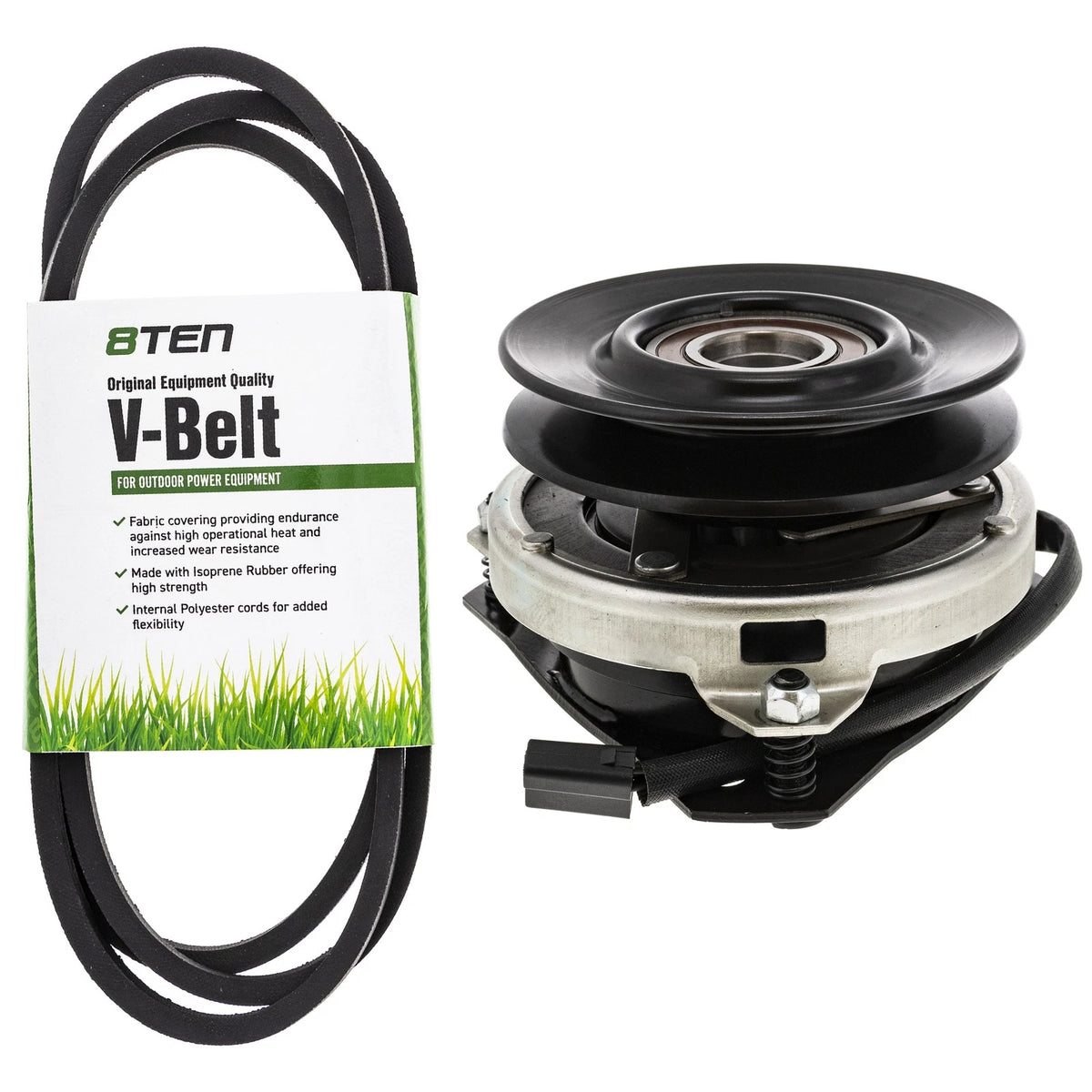 Electric PTO Clutch & Belt Kit for Winston Pro WP12542C WP1442A WP1254C (142600, 137140, 108218X, 532108218, 5215-51)