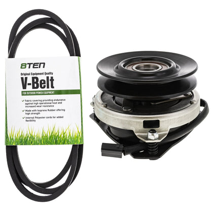 Electric PTO Clutch & Belt Kit for Winston Pro WP12542C WP1442A WP1254C (142600, 137140, 108218X, 532108218, 5215-51)