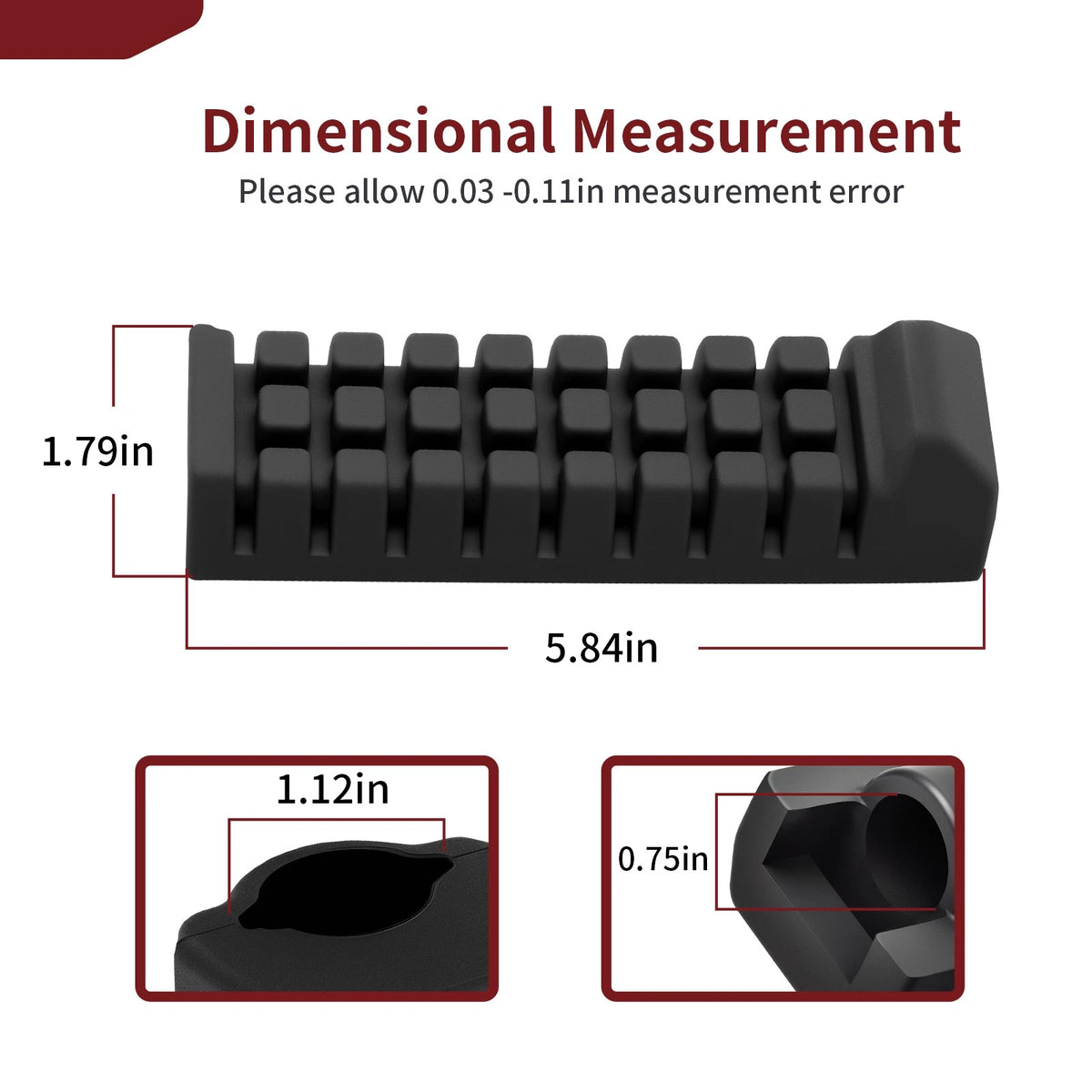 2X Foot Peg Rest Rubber for Suzuki QuadSport 80 LT80 (1987–2006) 43551-40B00