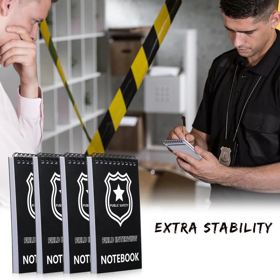 12 Packs Police Field Interview Notepad for Law Enforcement