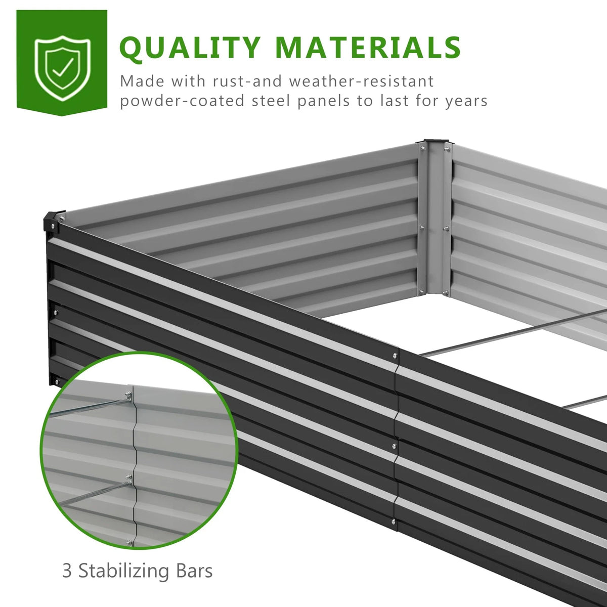 2X Galvanized Raised Garden Bed for Henshwon 10x3x1 ft (2023)