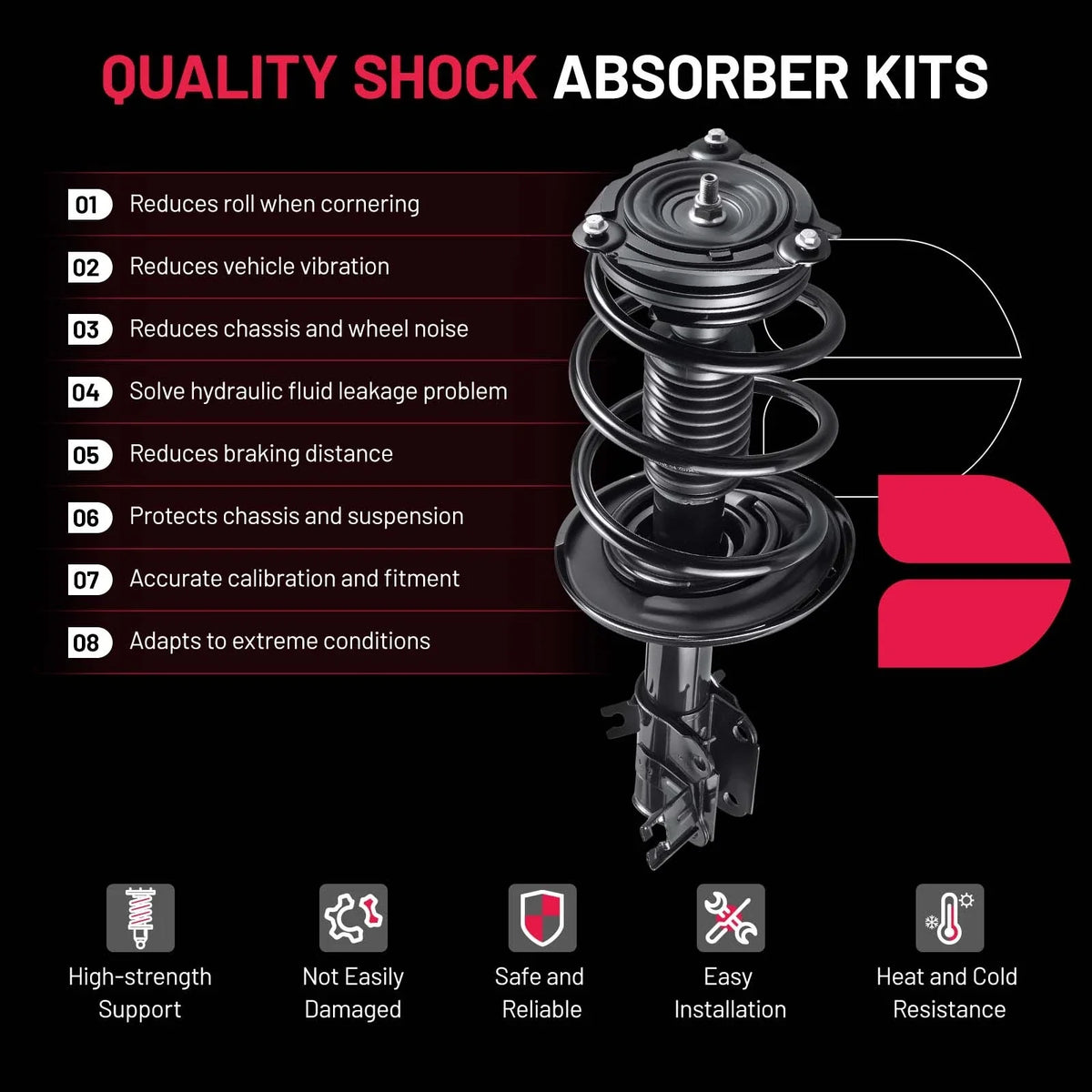 Front Shock Strut w/ Coil Spring Assembly for 2013–2018 Nissan Altima