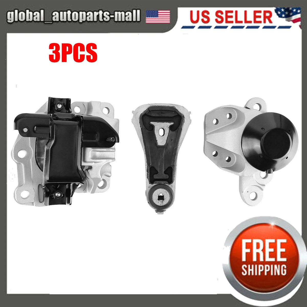 3X Transmission & Engine Mounts for Ford Explorer (2016–2019) 3392B, 3368, 3439