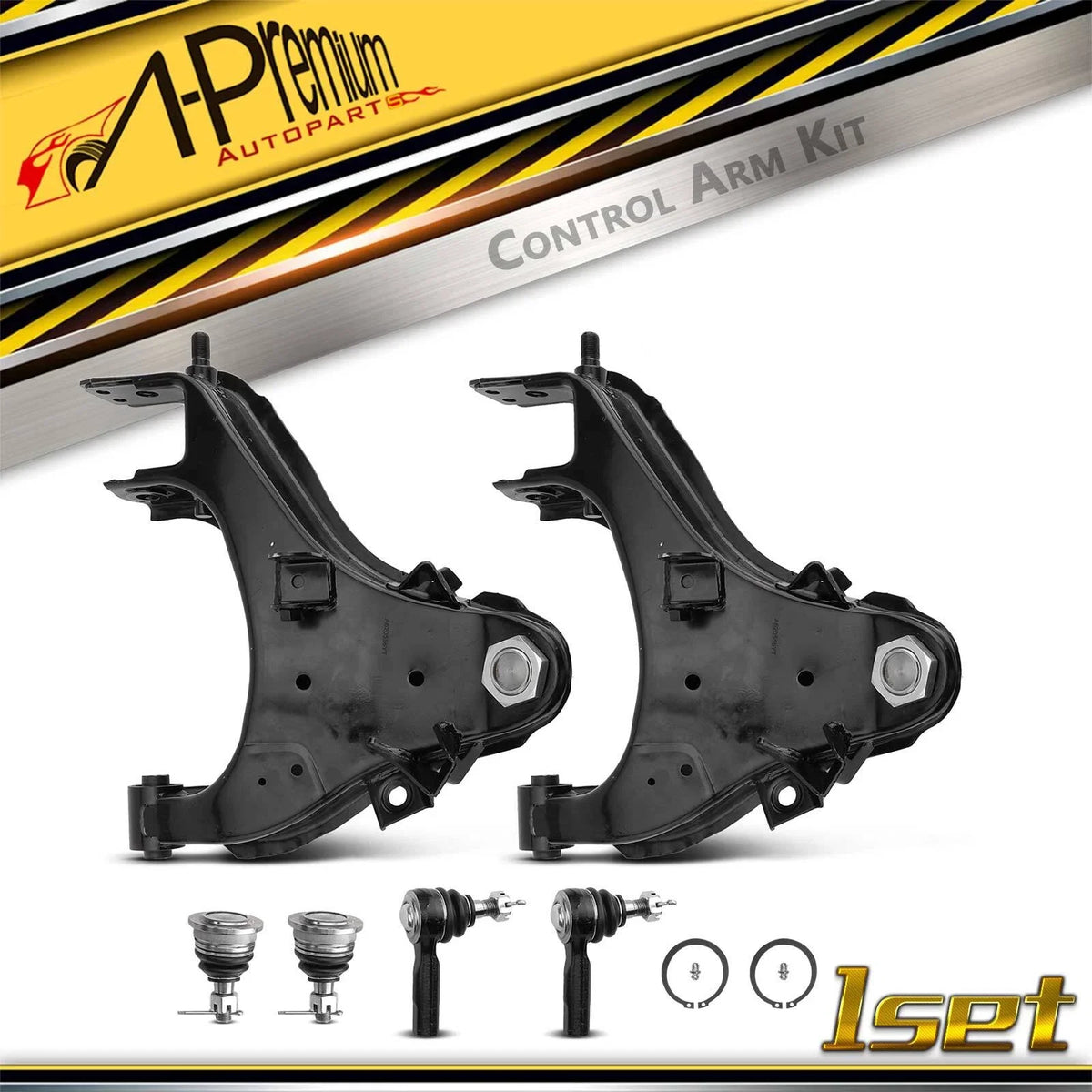 6X Control Arm with Ball Joint & Tie Rod End for Nissan Frontier Xterra (2005–2019)