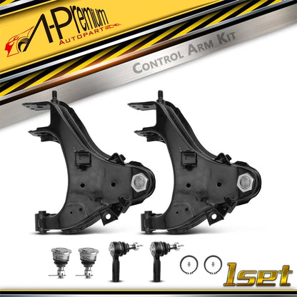 6X Control Arm with Ball Joint & Tie Rod End for Nissan Frontier Xterra (2005–2019)