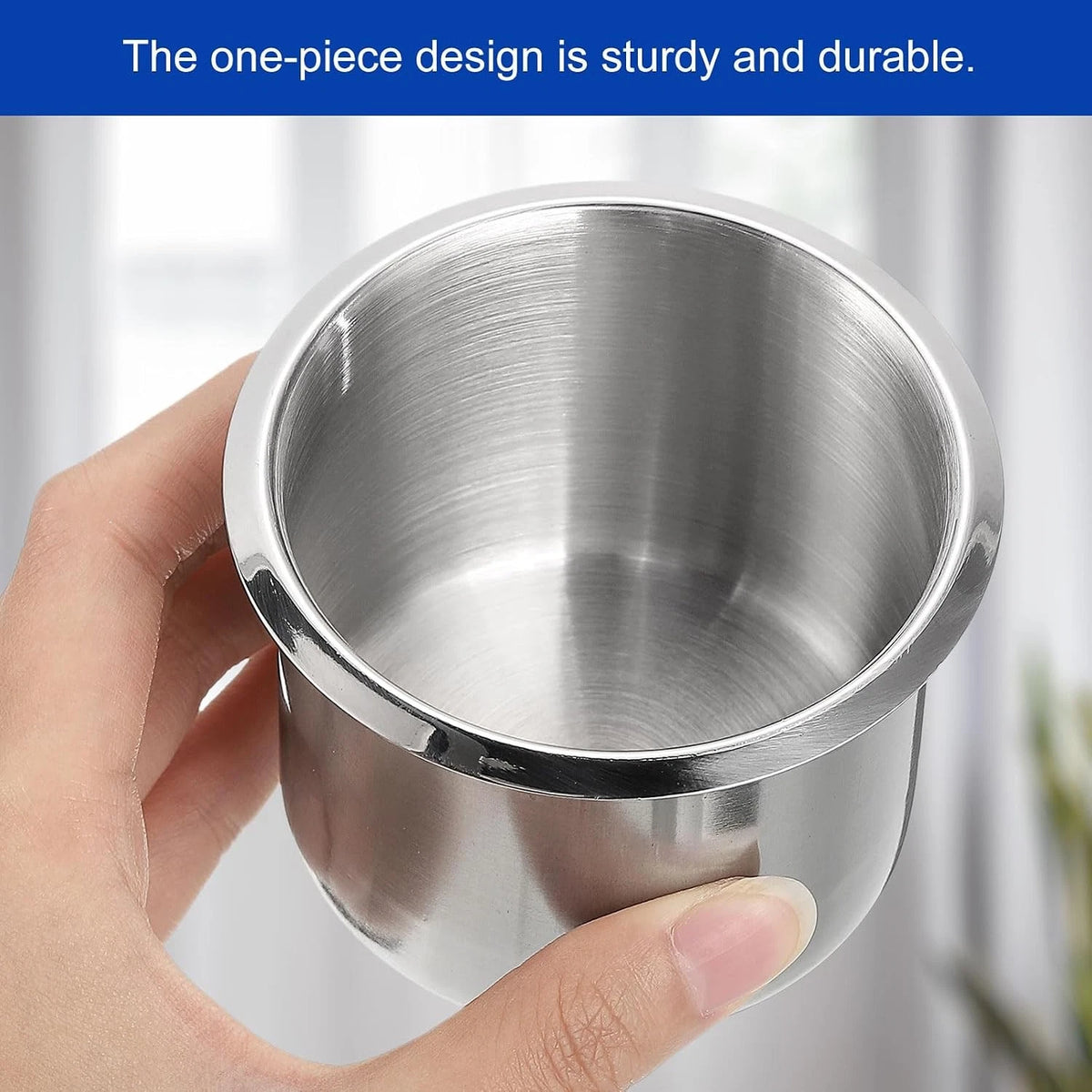 Stainless Steel Drop-in Cup Holder for Auto Car Truck (2.28" x 3.2")