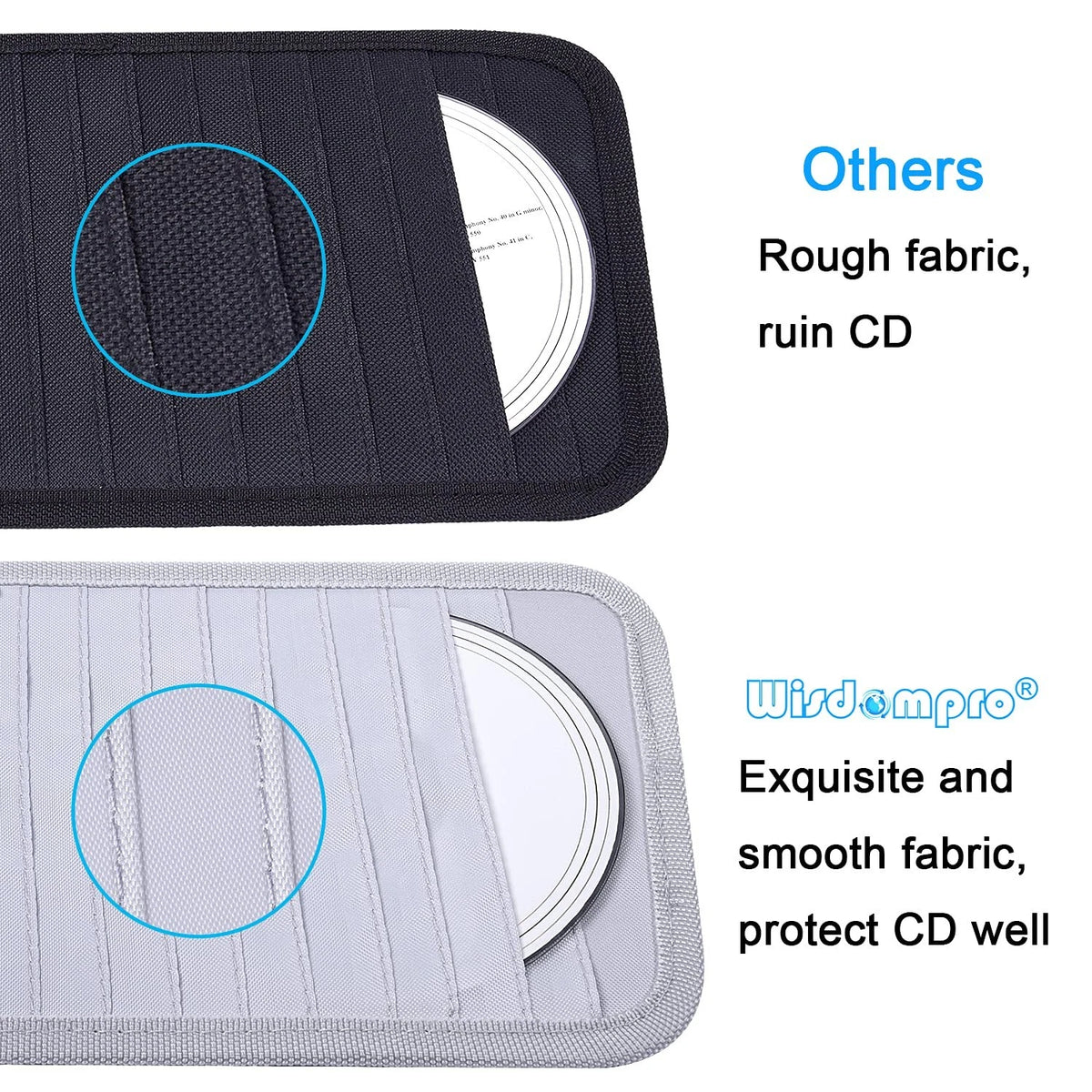 Car CD Case Holder for Vehicle Sun Visor Organizer (Universal Fit)