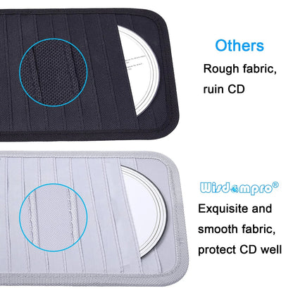 Car CD Case Holder for Vehicle Sun Visor Organizer (Universal Fit)