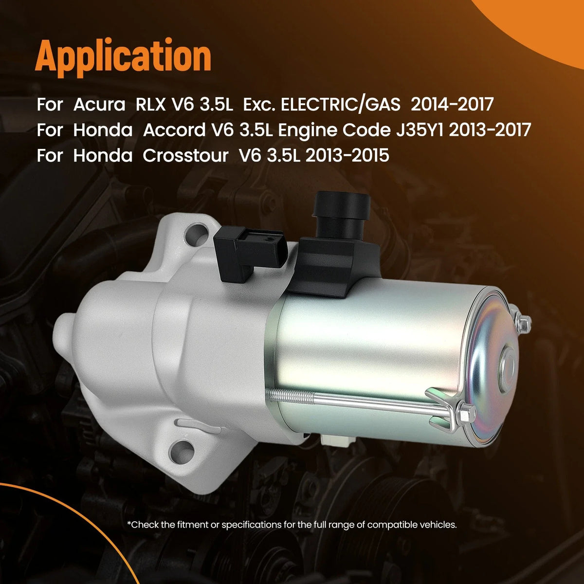 Starter Motor for Honda Accord V6 3.5L J35Y1 (2013–2017)