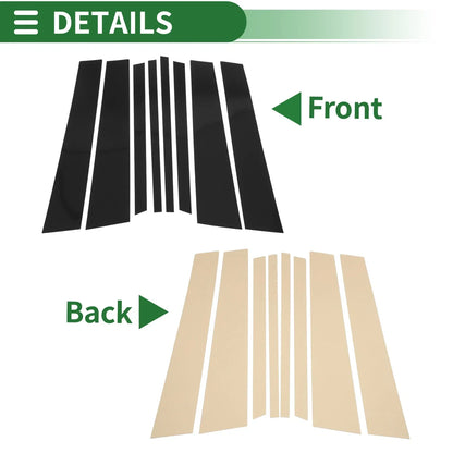 8 Pcs Door Pillar Window Trim for BMW X5 (2019–2023) Black