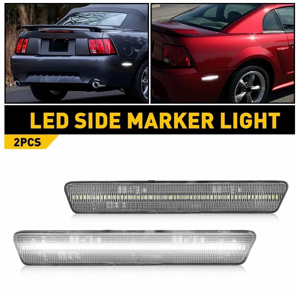 Clear Rear Bumper Side Marker Reflectors for Ford Mustang (1999–2004) XR3Z-15A448-AA