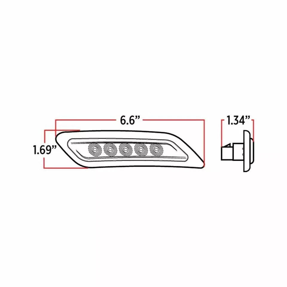 Dual Revolution LED Door Light for Peterbilt 567 579 587