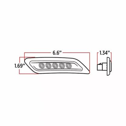 Dual Revolution LED Door Light for Peterbilt 567 579 587