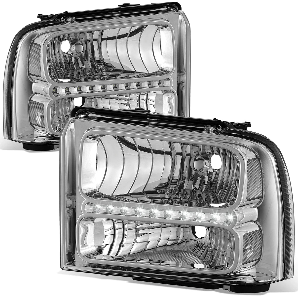 3D LED Running Strip Headlight for Ford F250-550 SD Excursion (2005–2007)
