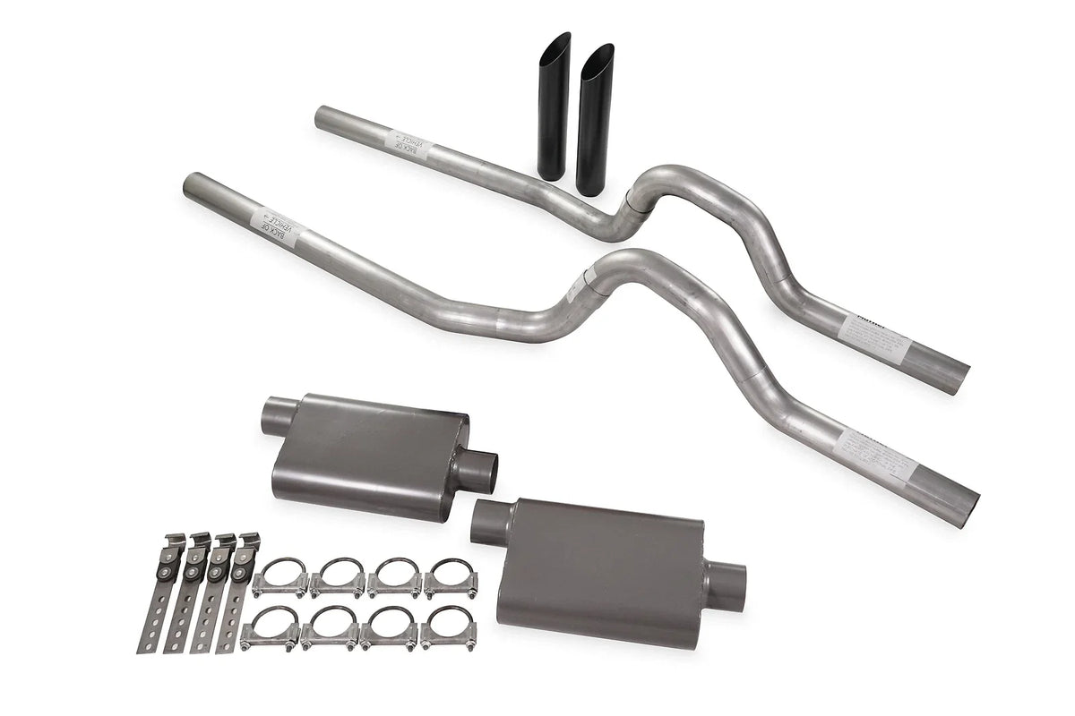 Dual Exhaust Kit 2.5" 2 Chamber Rear Exit for GM C/K 20 3/4 Ton (1981–1987)